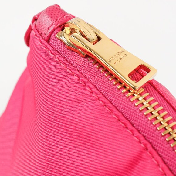 Prada Vintage Fuschia Pink Tessuto Nylon Wristlet Pouch - Picture 9 of 12